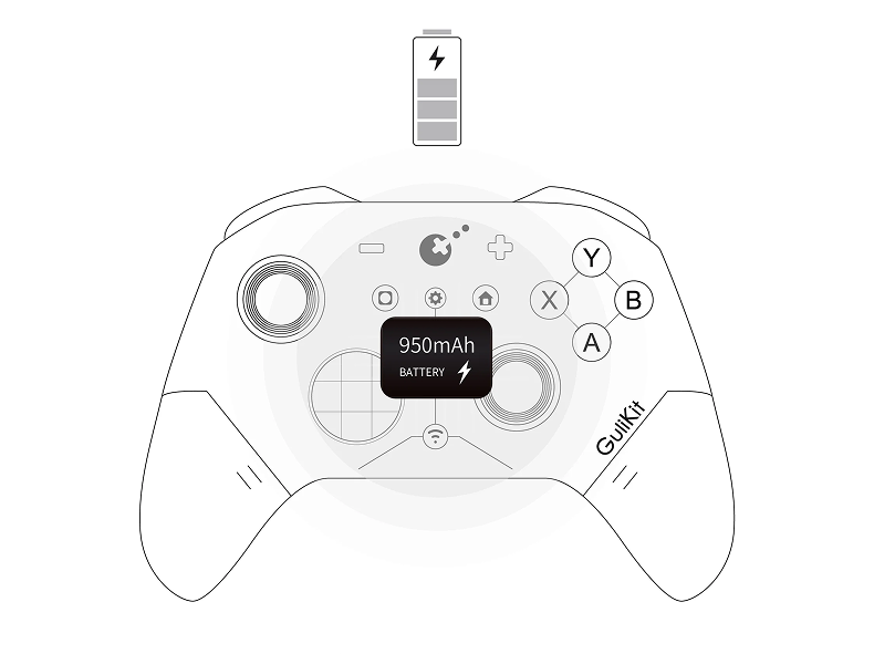 950mAh Polymer Battery Lasts For 30 Hours