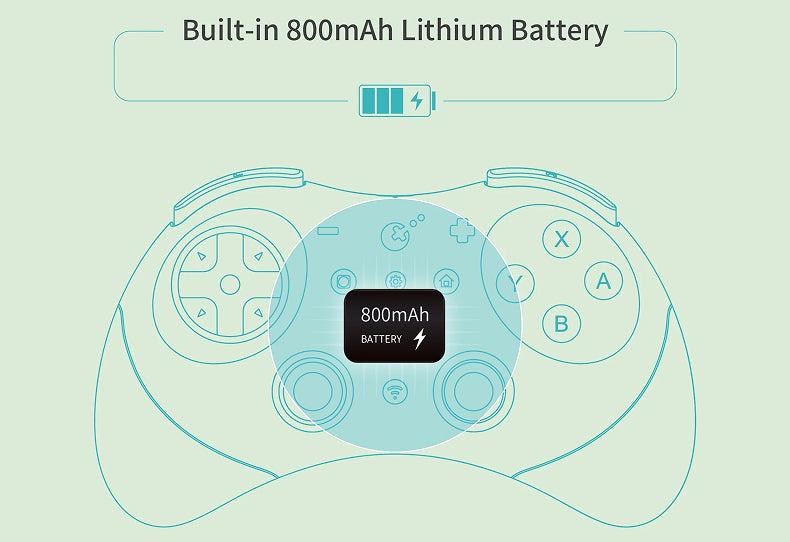 Built-in 800mAh Lithium Battery